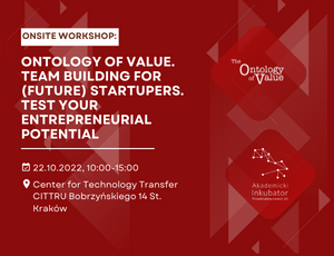Onsite workshop: Team building for (future) startupers. Test your entrepreneurial potential (22.10.2022)